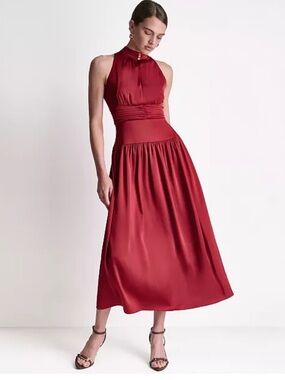 BCBG Women's Mock Neck Maxi Dress in Toscana Clay size 12 NEW $189
